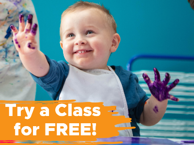 WELCOME WEEK - Free Trial Parent & Me Messy Time Art (18m-6y)