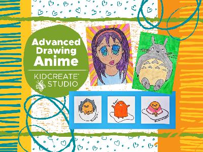 Kidcreate Studio - Fayetteville. Advanced Drawing- Anime Weekly Class (7-12 Years)