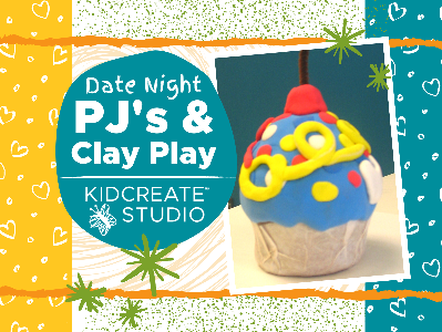 Kidcreate Studio - San Antonio. Date Night- PJ's & Clay Play - Cupcake (3-10 Years)